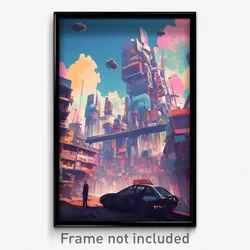 Art Poster - Antique Berlin (Psychedelic Trippy Weird 11x17 Cartoon Print)