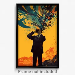 Spanish Movie Poster - Boy Feeling Expectancy, Imaginative Blue Ribbon (Print)