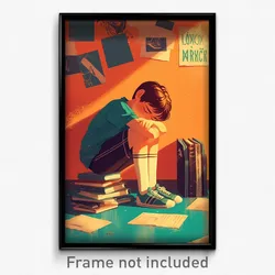 Mexican Movie Poster - Boy Feeling Dislike, Fresh Gradient Legwear (Art Print)