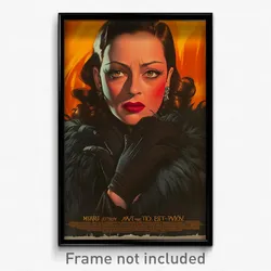Mexican Movie Poster - Woman Feeling Hopeless, Advanced Fur Trimmed Gloves