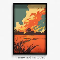 Indonesian Movie Poster - Calm Fields (Indonesia Retro Film Art Print)