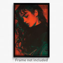 Icelandic Movie Poster - Woman Feeling Persevering, Beautiful Black Sweater