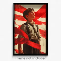 Mexican Movie Poster - Boy Feeling Helpless, Imaginative Red Ribbon (Art Print)