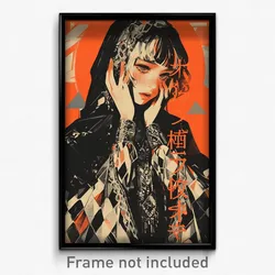 Icelandic Movie Poster - Girl Feeling Determined, Silver Black Capelet (Print)