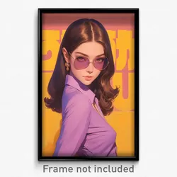 Thai Movie Poster - Woman Feeling Discombobulated, Violet Costume Switch (Print)