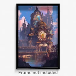 Art Poster - Aged Palace (Psychedelic Trippy Weird 11x17 Print)