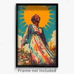 Brazilian Movie Poster - Woman Feeling Happiness, Fancy Taut Clothes (Art Print)