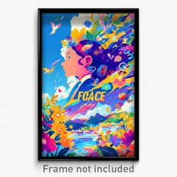 French Movie Poster - Clear River (France Psychedelic Art Retro Film Print)
