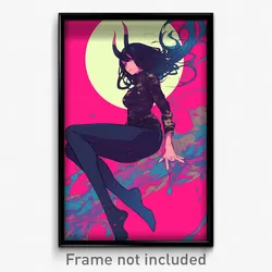 Anime Art Poster - Woman Feeling Bitter Sweetness, Slim Tight Pants (Print)