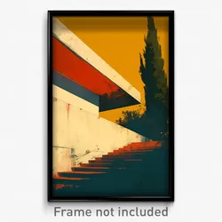 Greek Movie Poster - Acclaimed Modern Architecture (Greece Retro Film Art Print)