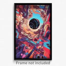 Movie Art Poster - Elaborate Ruin (Psychedelic Trippy Retro Cartoon Film Print)