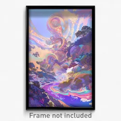 Art Poster - Silver Lair (Psychedelic Trippy Weird 11x17 Cartoon Print)