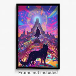 Movie Art Poster - Dizzying Kennel (Psychedelic Trippy Retro Cartoon Film Print)