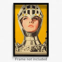 Mexican Movie Poster - Woman Feeling Unsettled, Amusing White Armor (Art Print)