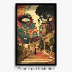 Spanish Movie Poster - Cool Walkway (Spain Psychedelic Art Retro Film Print)