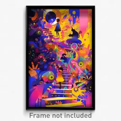 Art Poster - Candid Trapdoor (Psychedelic Trippy Weird 11x17 Cartoon Print)