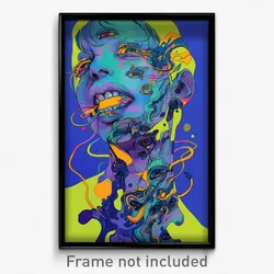 Art Poster - Blue Wire (Psychedelic Trippy Weird 11x17 Print)