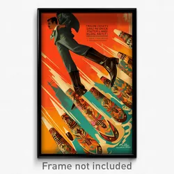 Mexican Movie Poster - Man Feeling Love, Kaleidoscopic Rubber Boots (Art Print)