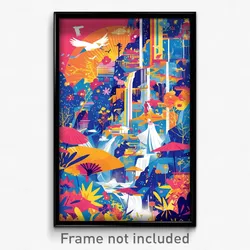 French Movie Poster - Vivacious Ridgeline (France Retro Film Art Print)