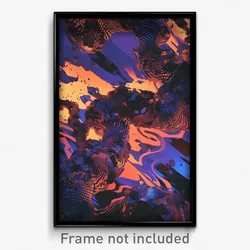 Art Poster - Wavy Downs (Psychedelic Trippy Weird 11x17 Cartoon Print)