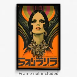 German Movie Poster - Woman Feeling Greed, Curvy Vampire Costume (Art Print)