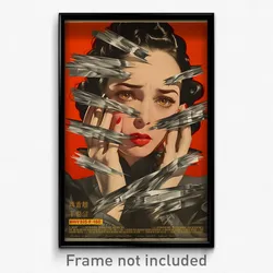 Spanish Movie Poster - Woman Feeling Humiliation, Flashy Frilled Ribbon (Print)