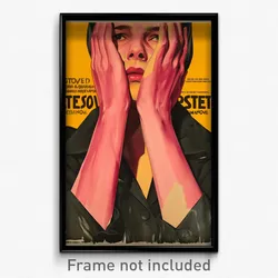 German Movie Poster - Man Feeling Hope, Handmade Pink Sleeves (Art Print)