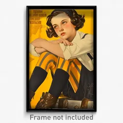 German Movie Poster - Boy Feeling Coercive, Ancient Vertical Striped Legwear