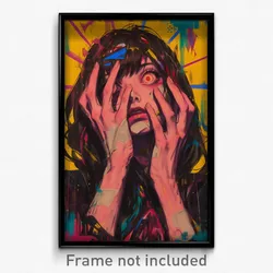 Movie Art Poster - Woman Feeling Rattled, Notable Red Bandana (Retro Film Print)
