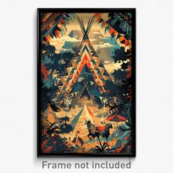 Indonesian Movie Poster - Shiny Tepee (Indonesia Retro Film Art Print)
