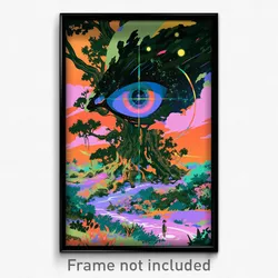 Art Poster - Evergreen Spectacle (Psychedelic Trippy Weird 11x17 Print)