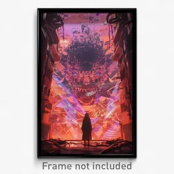 Indonesian Movie Poster - Wire Frame Glitchy Vault (Indonesia Film Art Print)
