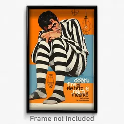 French Movie Poster - Man Feeling Nervous, Illustrious Striped Legwear (Print)