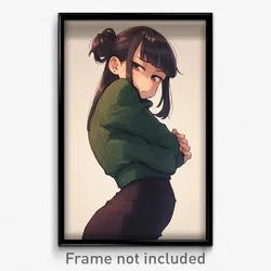 Anime Art Poster - Girl Feeling Despair Wearing Steel Pants (Print)