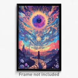 Art Poster - Starry Column (Psychedelic Trippy Weird 11x17 Print)