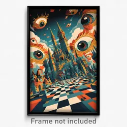 Spanish Movie Poster - Vast Portcullis (Spain Psychedelic Art Retro Film Print)