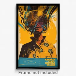 Spanish Movie Poster - Woman Feeling Unhappy, Original White Legwear (Art Print)