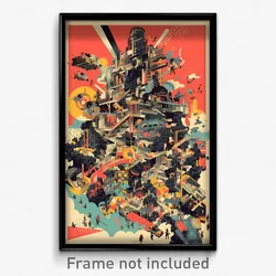 German Movie Poster - Square Factory (Germany Psychedelic Art Retro Film Print)