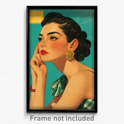 Mexican Movie Poster - Woman Feeling Restlessness, Perfect Green Legwear (Print)