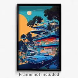 Icelandic Movie Poster - Esteemed Grocery Store (Iceland Retro Film Art Print)