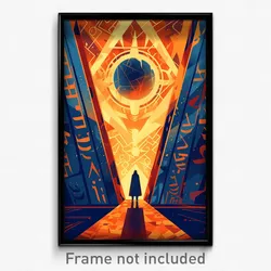 Hebrew Movie Poster - Triangular Door Knob (Israel Retro Film Art Print)