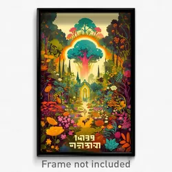 Hebrew Movie Poster - Cute Post (Israel Psychedelic Trippy Art Retro Film Print)
