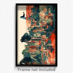 Thai Movie Poster - Grandiose Home (Thailand Psychedelic Art Retro Film Print)
