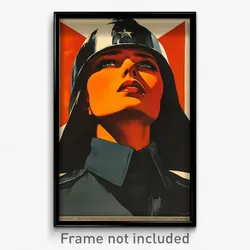 German Movie Poster - Girl Feeling Caring, Triangular Peaked Cap (Art Print)