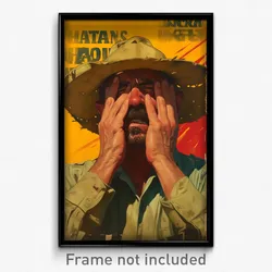 Mexican Movie Poster - Man Feeling Demoralized, Original Yellow Headwear (Print)