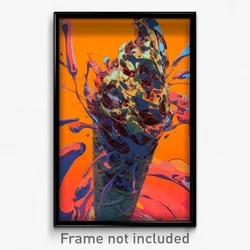 Art Poster - Leafy Cone (Psychedelic Trippy Weird 11x17 Print)