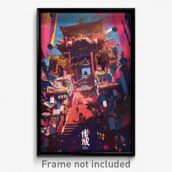 Chinese Movie Poster - Glitchy Cathedral (China Retro Film Art Print)