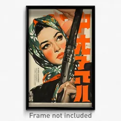 Indonesian Movie Poster - Woman Feeling Rattled, Zesty Shared Scarf (Art Print)