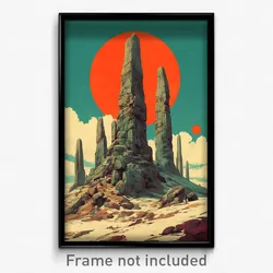 Greek Movie Poster - Barren Cairn (Greece Psychedelic Art Retro Film Print)