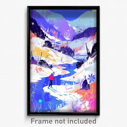 Art Poster - Musty Snowfields (Psychedelic Trippy Weird 11x17 Cartoon Print)
